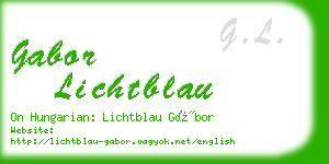 gabor lichtblau business card